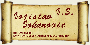 Vojislav Sokanović vizit kartica